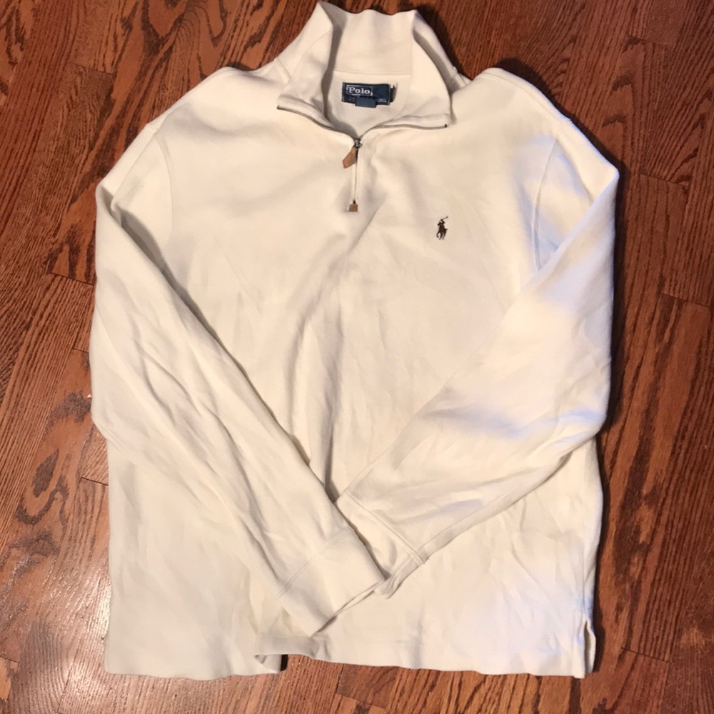 Men’s Polo Cream Zip Up